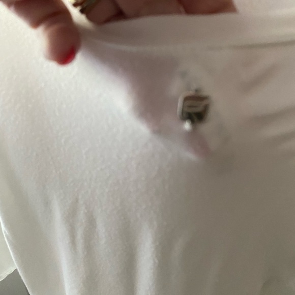 Fabletics Shirt Womens XXL White Tulip Crop Soft Lux Tencel Yoga Athleisure - Picture 6 of 7